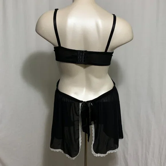 Torrid Lingerie Lace French Maid Apron Skirt Costume Halloween Plus 4 26 - Picture 4 of 5